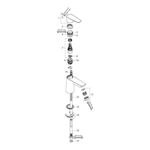 hansgrohe Standventil 80 TALIS E DN 15, für Kaltwasser chrom