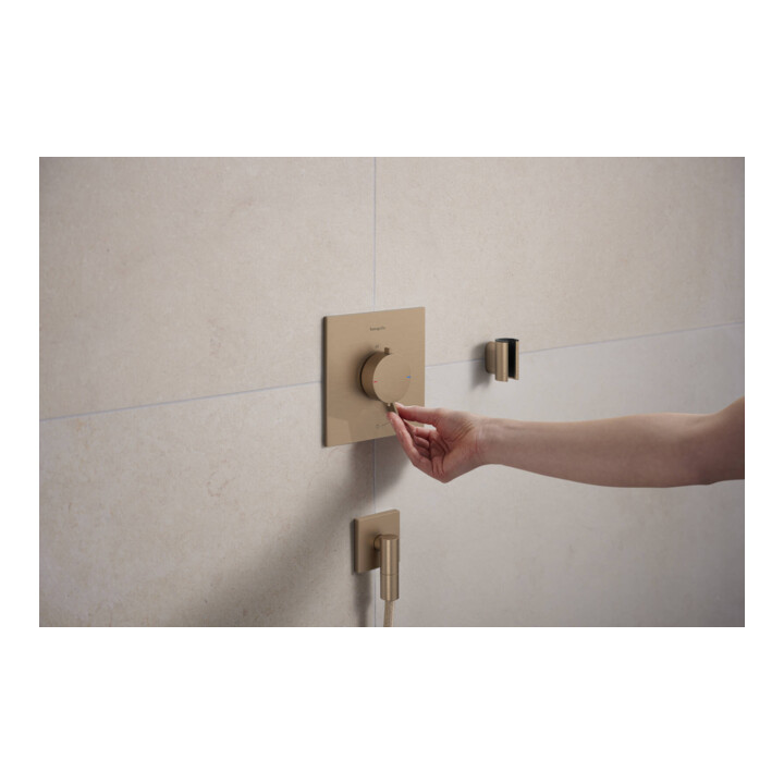 hansgrohe Support de douche Porter Fine fixe, métal, bronze brossé