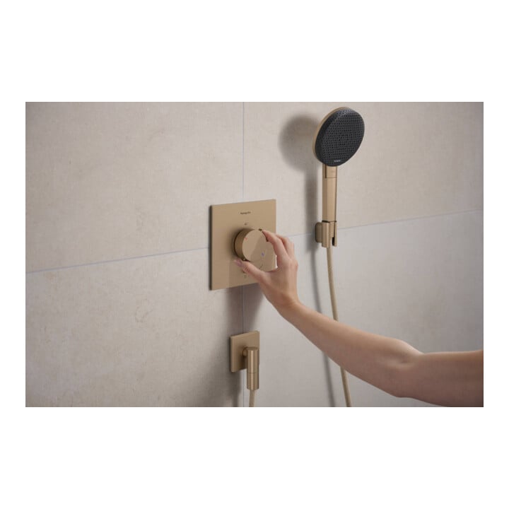 hansgrohe Support de douche Porter Fine fixe, métal, bronze brossé