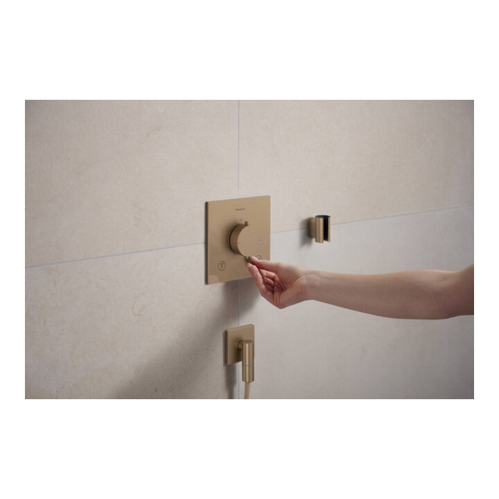 hansgrohe Support de douche Porter Fine fixe, métal, bronze brossé