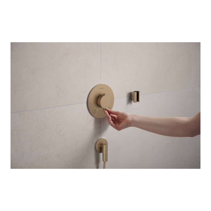 hansgrohe Support de douche Porter Fine fixe, métal, bronze brossé