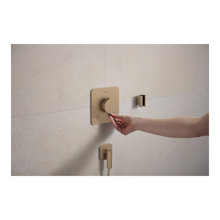 hansgrohe Support de douche Porter Fine fixe, métal, bronze brossé