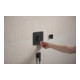 hansgrohe Support de douche Porter Fine fixe, métal, noir mat