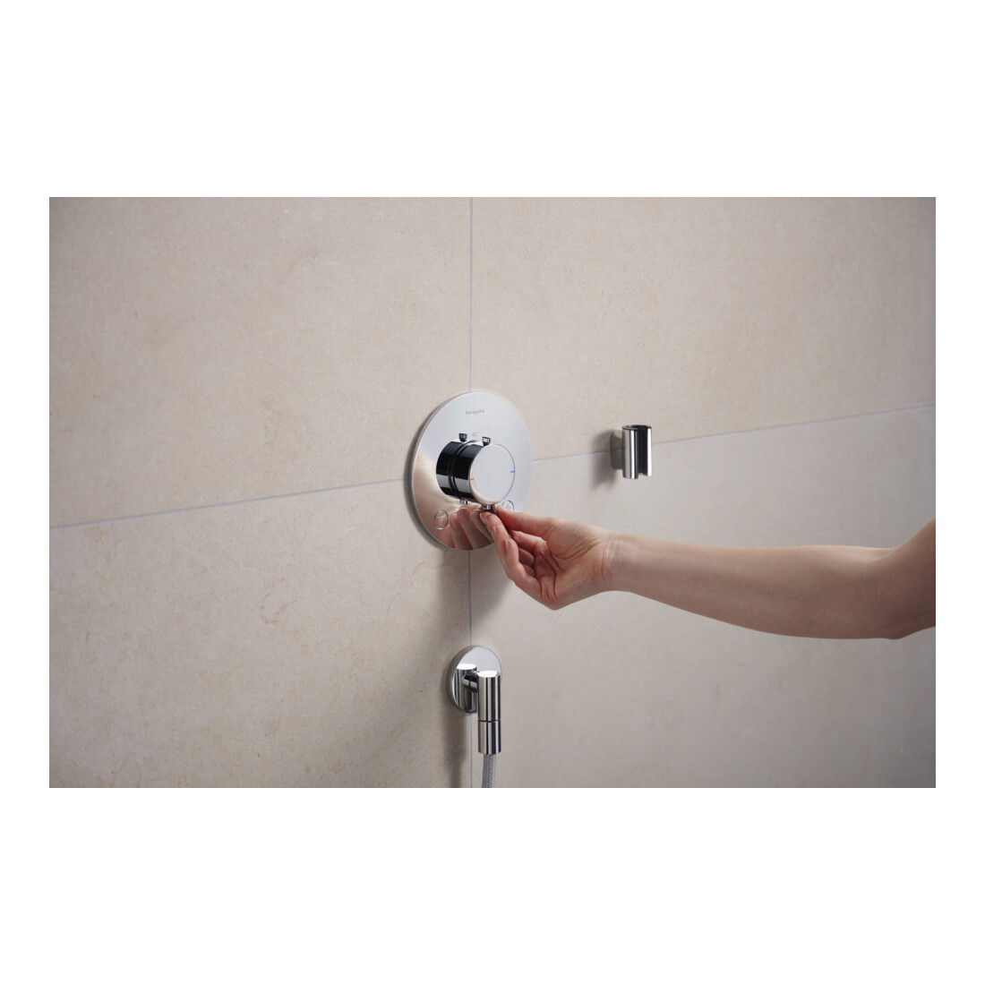 hansgrohe Support de douche Porter Fine position fixe, métal, chrome
