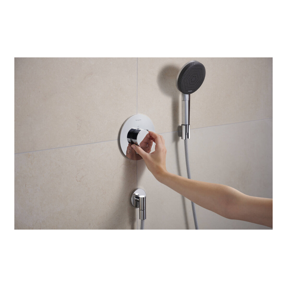 hansgrohe Support de douche Porter Fine position fixe, métal, chrome