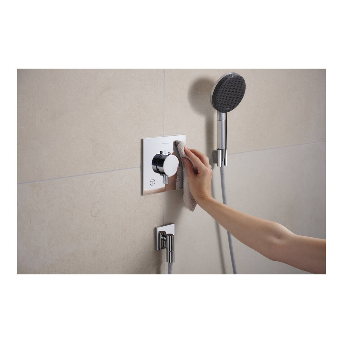 hansgrohe Support de douche Porter Fine position fixe, métal, chrome