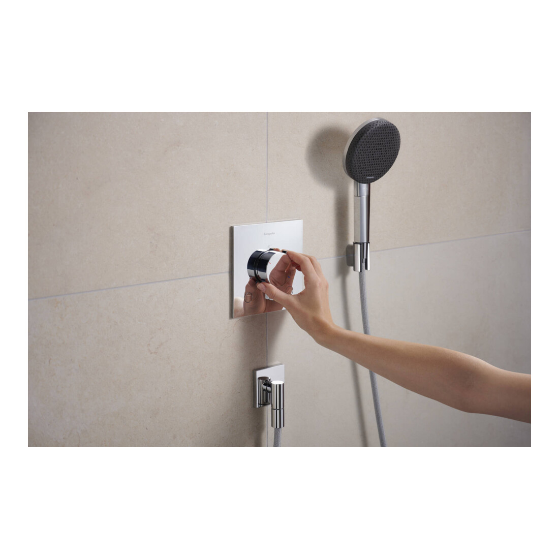 hansgrohe Support de douche Porter Fine position fixe, métal, chrome