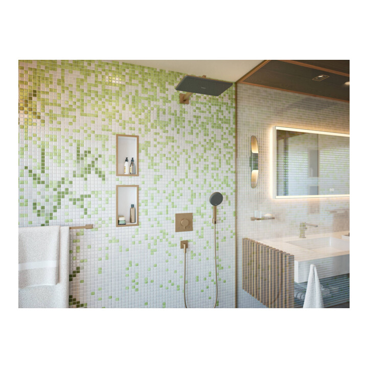 hansgrohe Support Raindance Al. Se S Eco Tête de douche 125 mm, 3 jets, bronze brossé