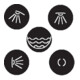 hansgrohe Symboles autocollants noirs-1