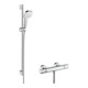 hansgrohe Système de douche Croma Select E 959 mm Barre de douche, avec thermostat, blanc/chrome-1