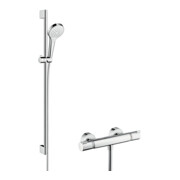 hansgrohe Système de douche Croma Select S 959 mm Barre de douche, avec thermostat, blanc/chrome-1