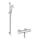 hansgrohe Système de douche Crometta 900 mm Barre de douche, avec thermostat, blanc/chrome-1