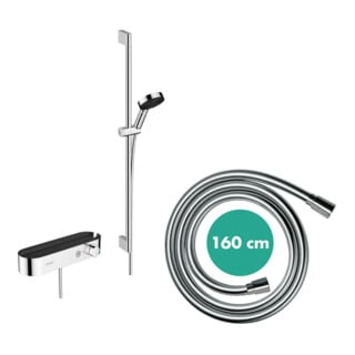 hansgrohe Système de douche Pulsify Select 105 959mm BrSt, chrome, Relaxat, avec thermostat, 3 jets