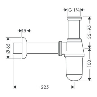 hansgrohe Tassensiphon Standardmodell chrom