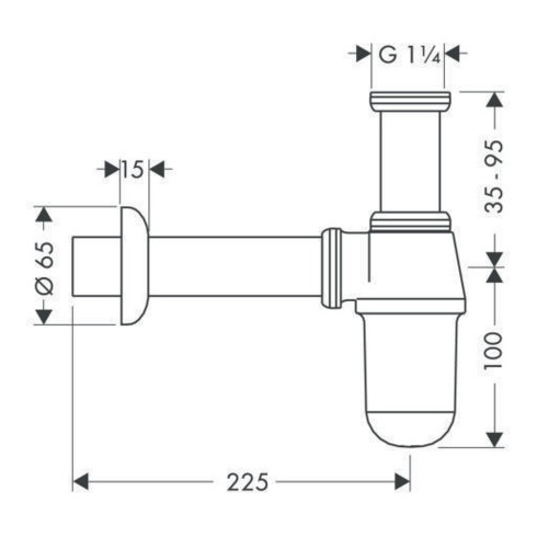 hansgrohe Tassensiphon Standardmodell chrom