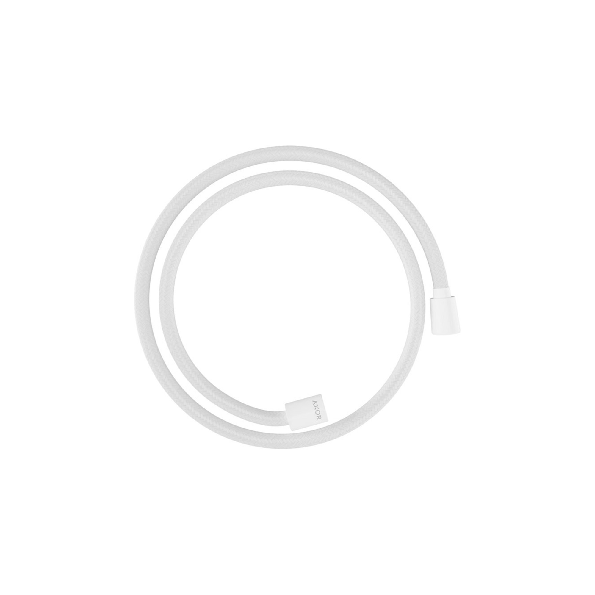 hansgrohe Textilbrauseschlauch 1250mm, Mut. 1x kon., 1x zyl, mattweiß