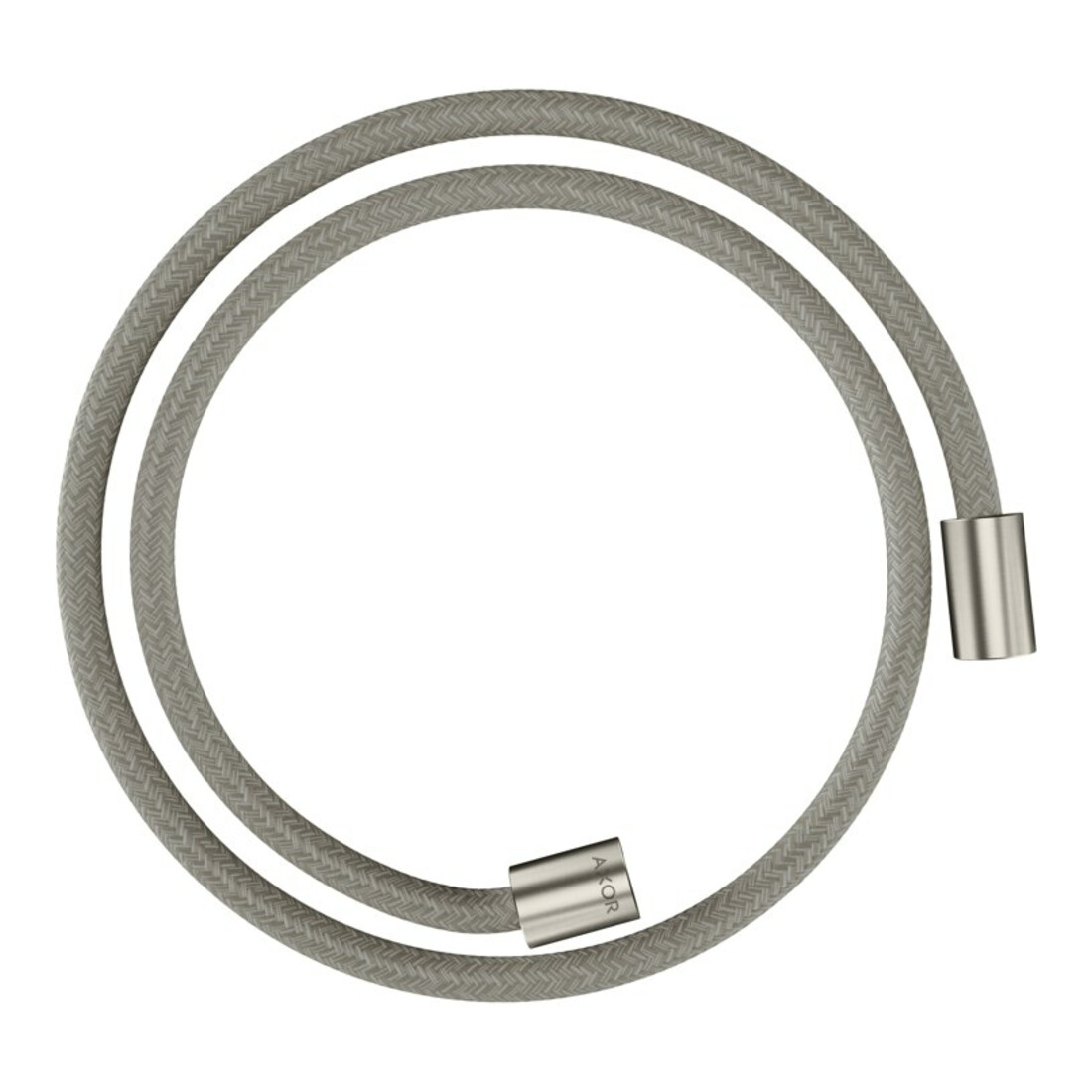 hansgrohe Textilbrauseschlauch 1250mm, Mut. beids. zyl, Edelstahl-Optik