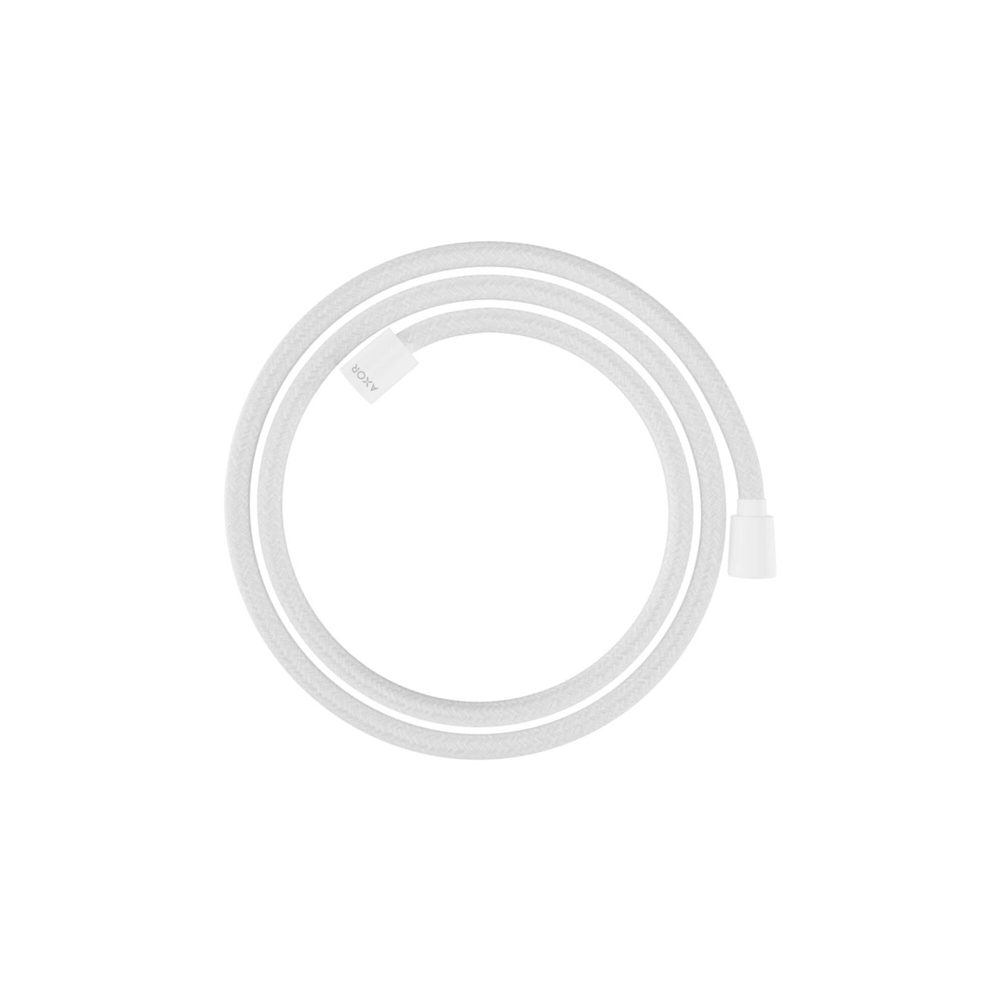 hansgrohe Textilbrauseschlauch 1600mm, Mut. 1x kon., 1x zyl, mattweiß