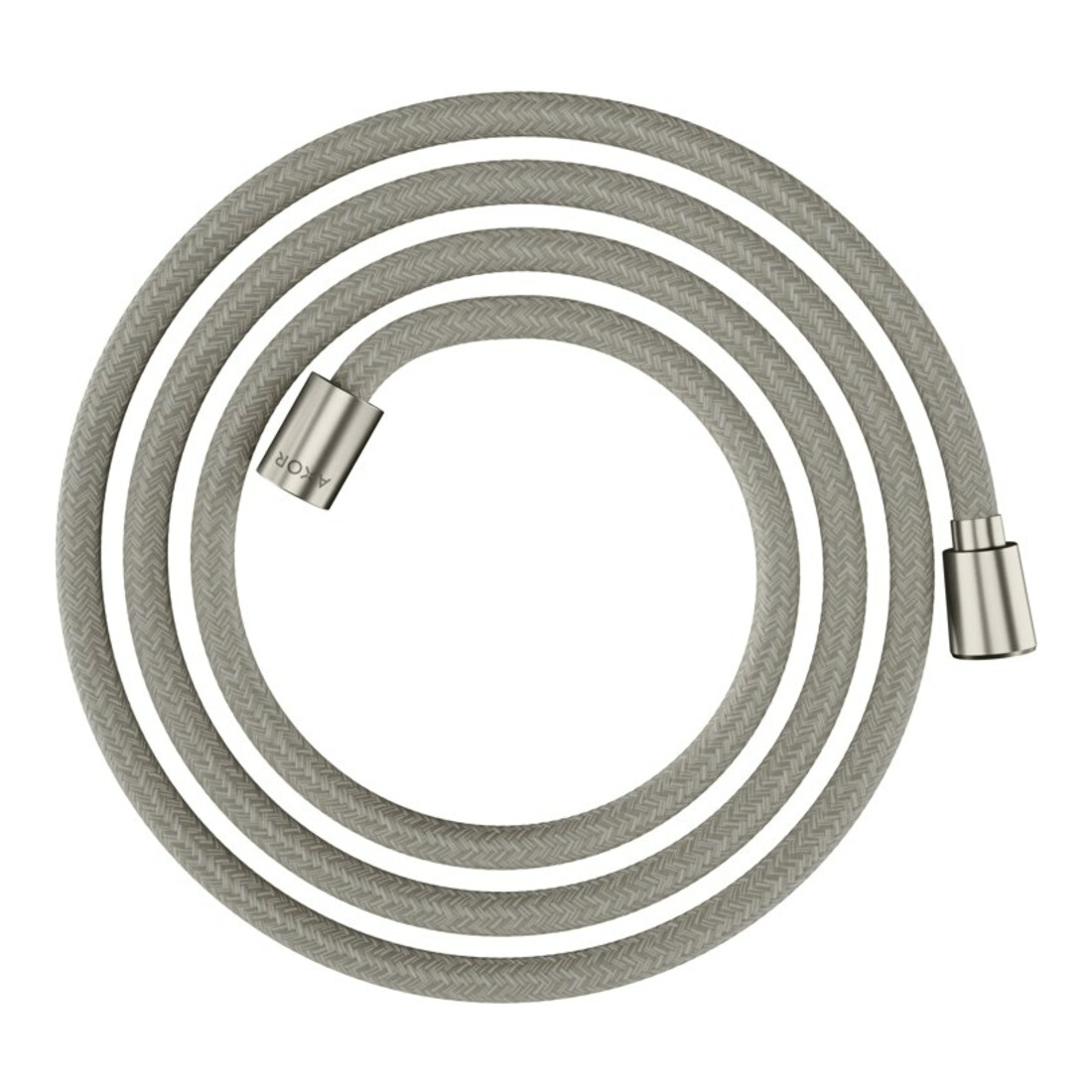 hansgrohe Textilbrauseschlauch 2000, Mut. 1x kon, 1x zyl, Edelstahl-Optik