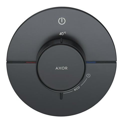 hansgrohe Thermostat Axor ShowerSelect ID encastré, 1 sortie, rond, noir mat