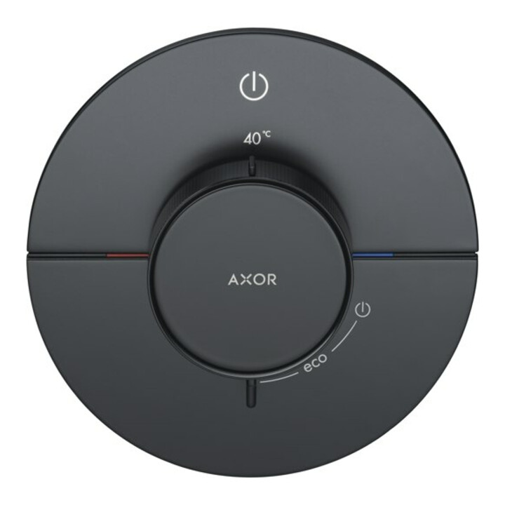 hansgrohe Thermostat Axor ShowerSelect ID encastré, 1 sortie, rond, noir mat