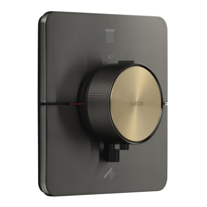 hansgrohe Thermostat Axor ShowerSelect ID encastré, 2 sorties, softsqua, bleu brossé vc