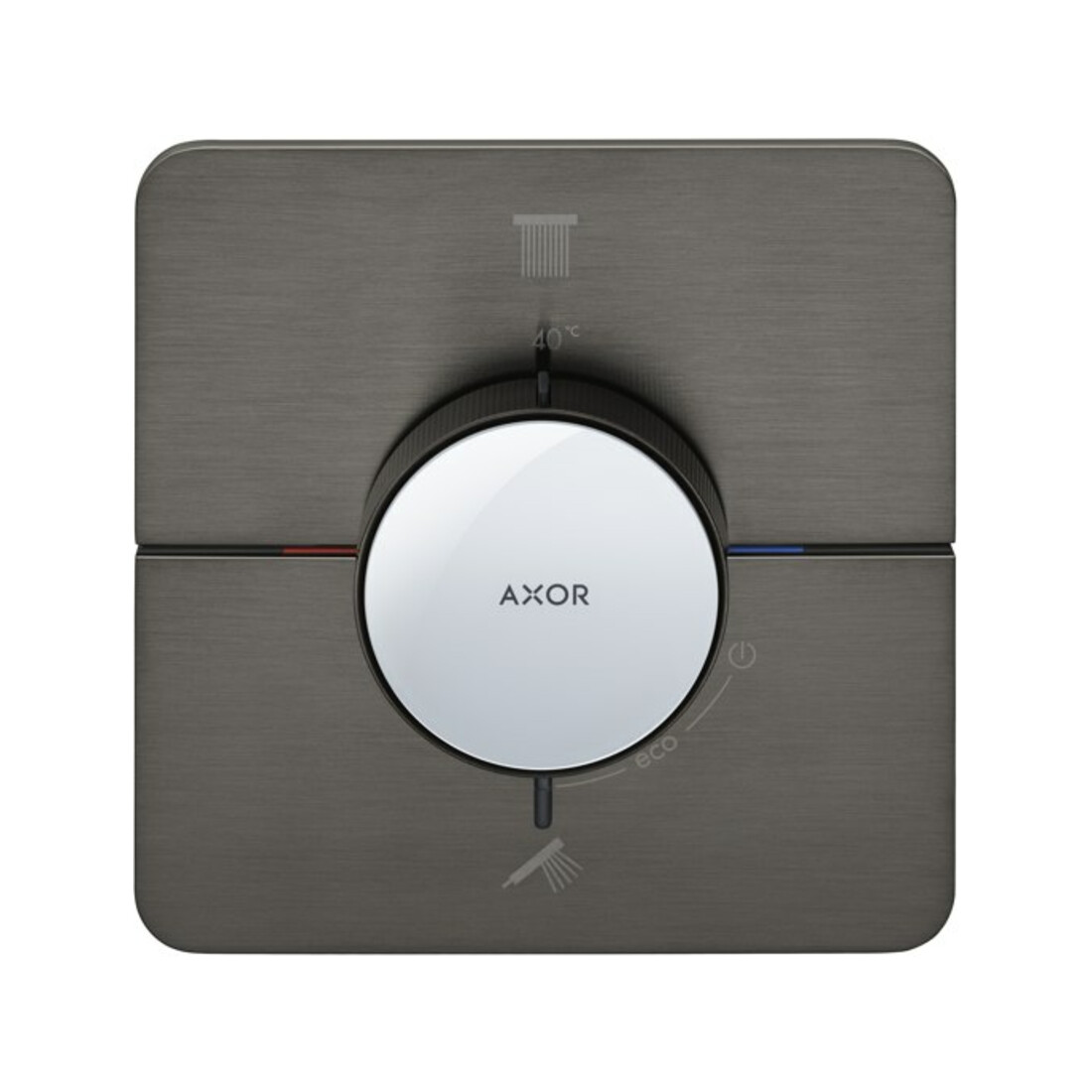 hansgrohe Thermostat Axor ShowerSelect ID encastré, 2 sorties, softsqua, bleu brossé vc