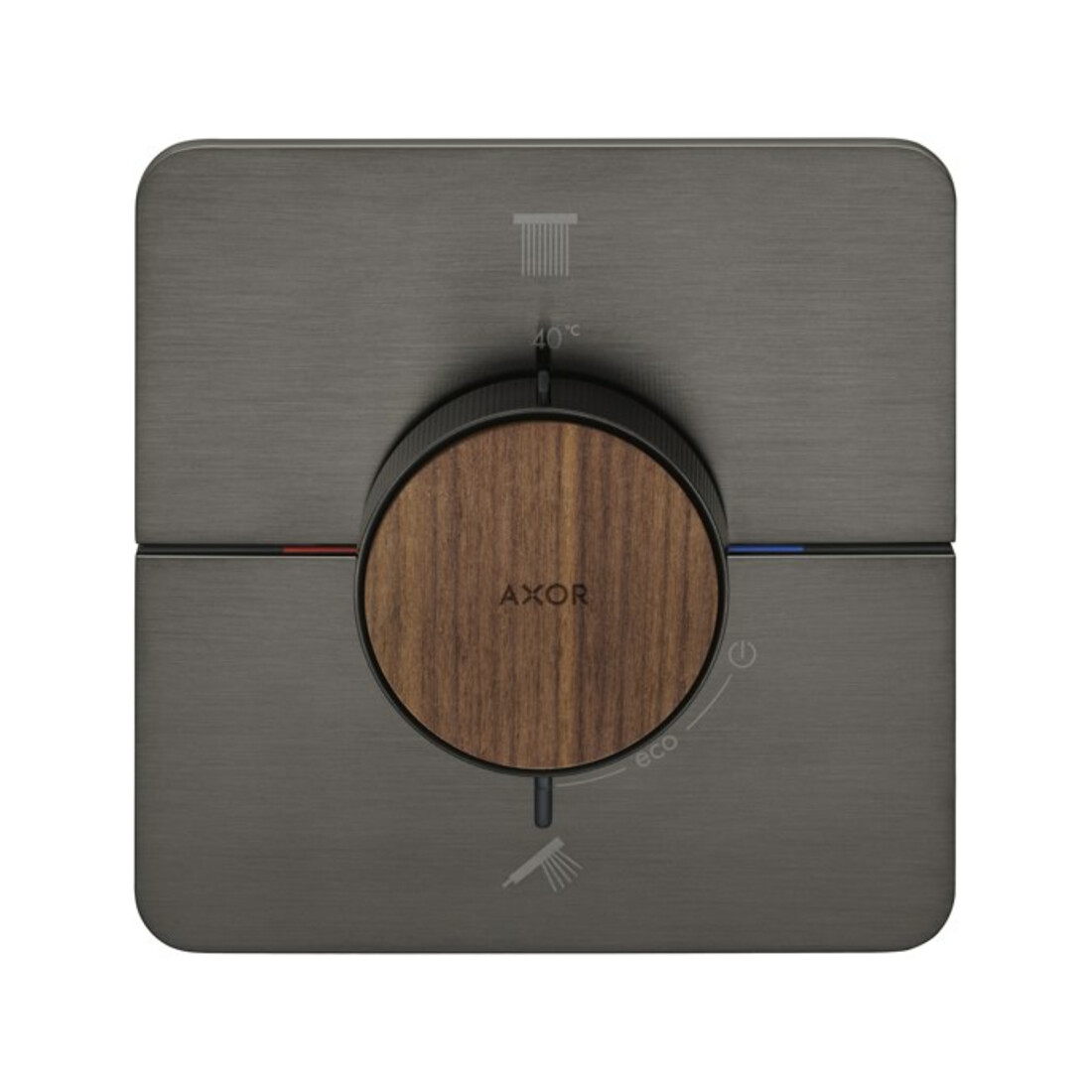 hansgrohe Thermostat Axor ShowerSelect ID encastré, 2 sorties, softsqua, bleu brossé vc
