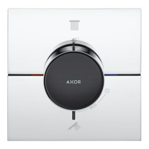 hansgrohe Thermostat Axor ShowerSelect ID encastré, pour 2 utilisateurs, carré, chrome