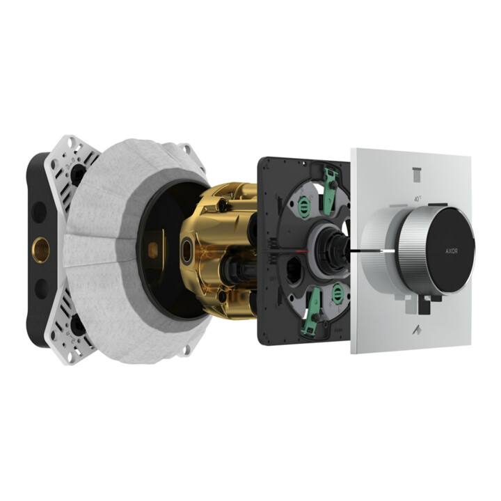 hansgrohe Thermostat Axor ShowerSelect ID encastré, pour 2 utilisateurs, carré, chrome