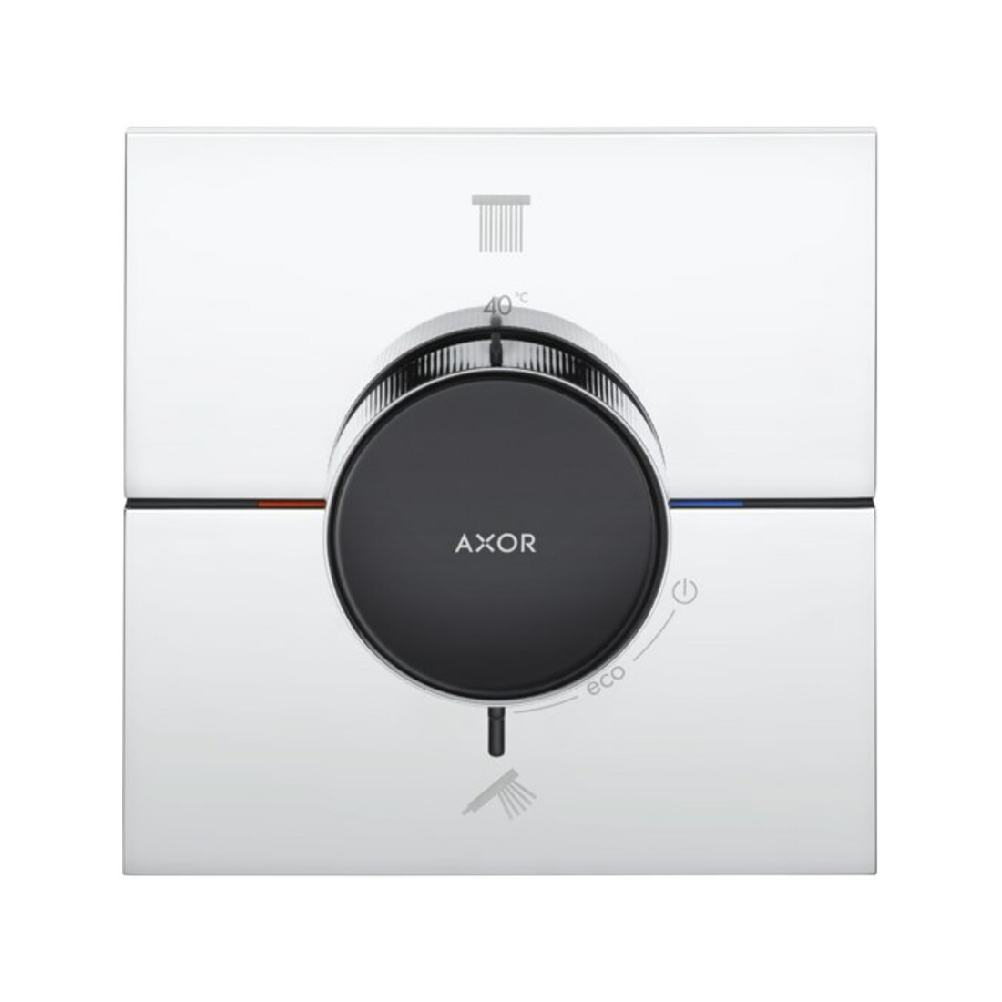 hansgrohe Thermostat Axor ShowerSelect ID encastré, pour 2 utilisateurs, carré, chrome