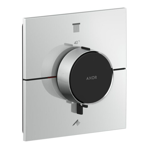 hansgrohe Thermostat Axor ShowerSelect ID UP, f 2 Verbraucher, eckig, Mattschwarz