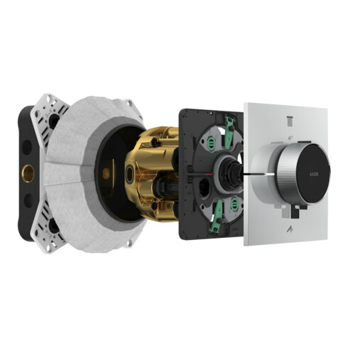 hansgrohe Thermostat Axor ShowerSelect ID UP, für 2 Verbraucher, eckig, Chrom