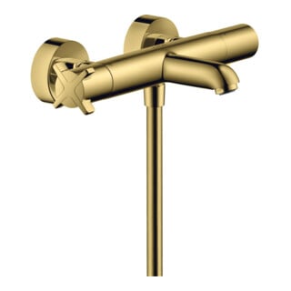 hansgrohe Thermostat de baignoire Axor Citterio E AP, sortie 177 mm, 2 usages, poli or optique