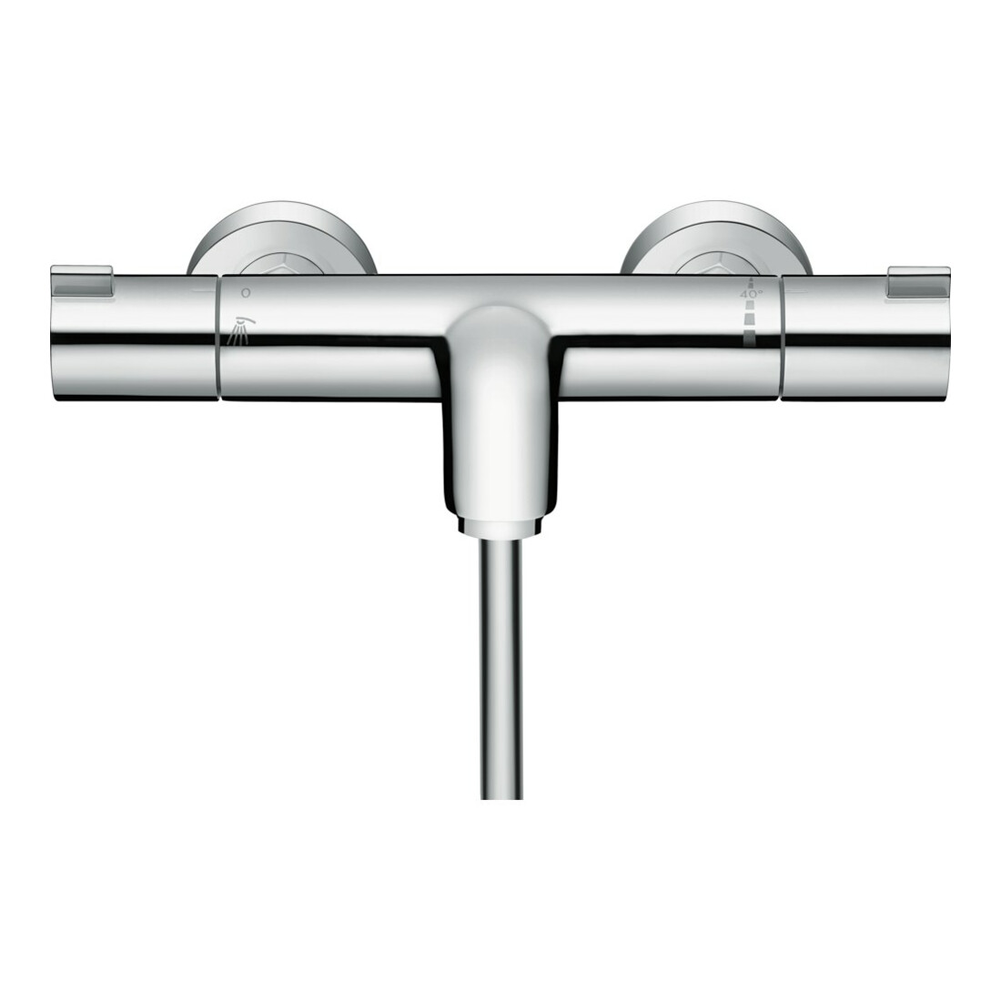 hansgrohe Thermostat de baignoire Ecostat 1001 CL 296x102mm, AP, 2 voies, sortie 182mm, chromé
