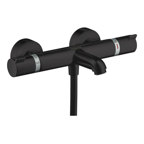 hansgrohe Thermostat de baignoire Ecostat Comfort 305x188mm, AP, 2 voies, A 177mm, mat-noir