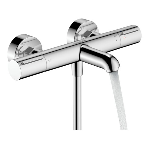 hansgrohe Thermostat de baignoire Ecostat Element AP, sortie 177 mm, 1 utilisateur, chrome
