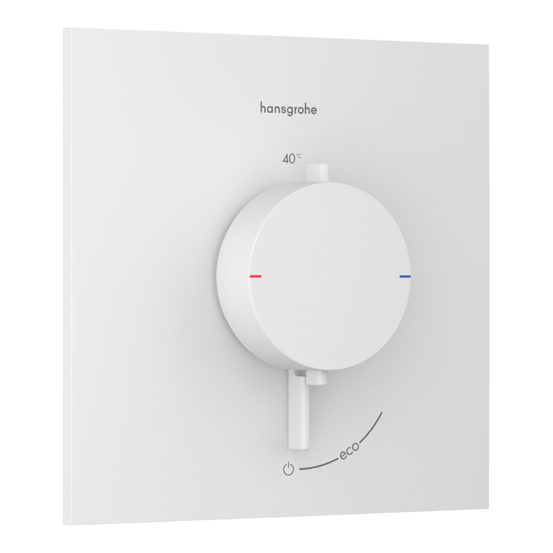 hansgrohe Thermostat Ecostat Comfort E encastré, 1 sortie, 25,4 l/min, blanc mat