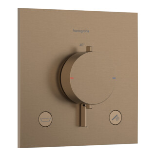 hansgrohe Thermostat Ecostat Comfort E encastré, 2 voies, 23 l/min, EN 1717, bronze
