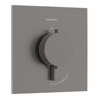 hansgrohe Thermostat Ecostat Comfort E encastré, 25,4 l/min, brossé bleu vc
