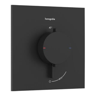 hansgrohe Thermostat Ecostat Comfort E encastré, f 1 cons., 25,4 l/min, noir mat