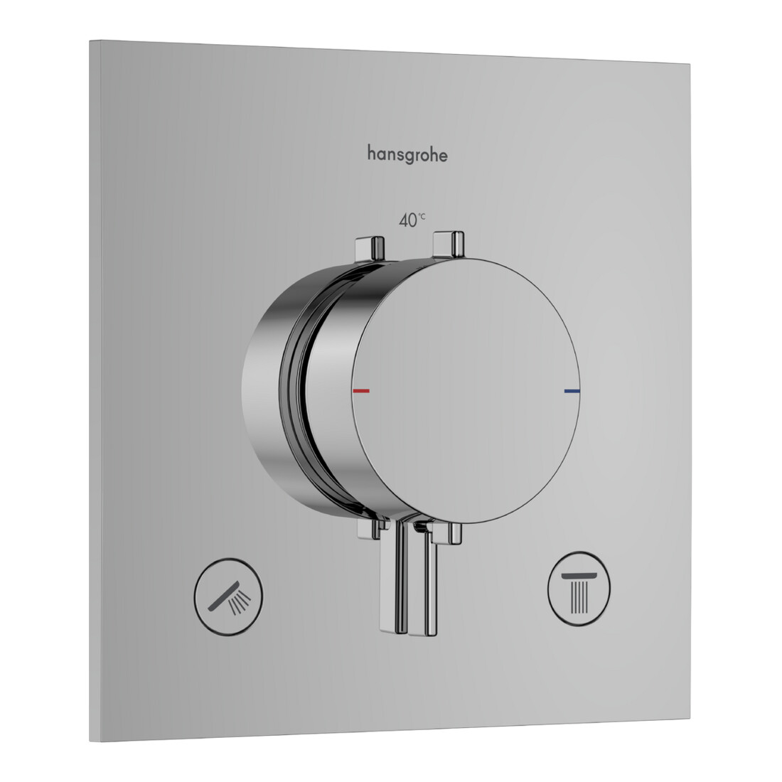 hansgrohe Thermostat Ecostat Comfort E encastré, pour 2 utilisateurs, 24 l/min, chrome