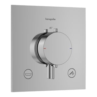 hansgrohe Thermostat Ecostat Comfort E UP, f 2 Verbr., 23 l/min, EN 1717, chrom