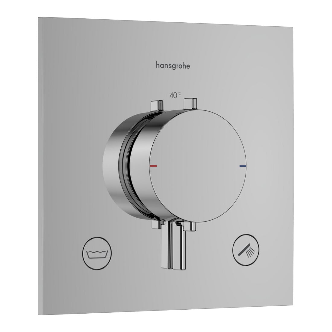 hansgrohe Thermostat Ecostat Comfort E UP, f 2 Verbr., 23 l/min, EN 1717, chrom