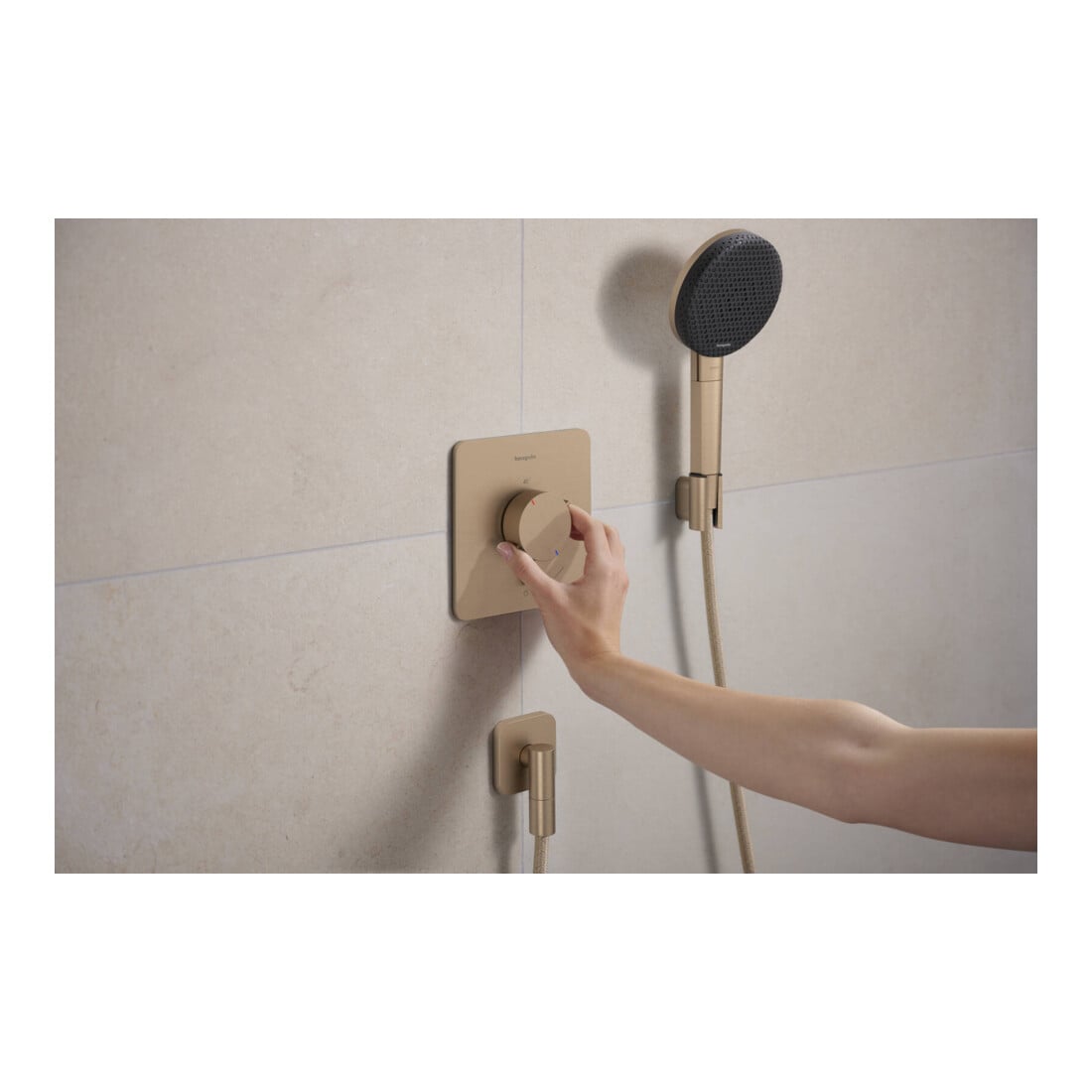 hansgrohe Thermostat Ecostat Comfort Q encastré, 1 sortie, 25,9 l/min, bronze brossé