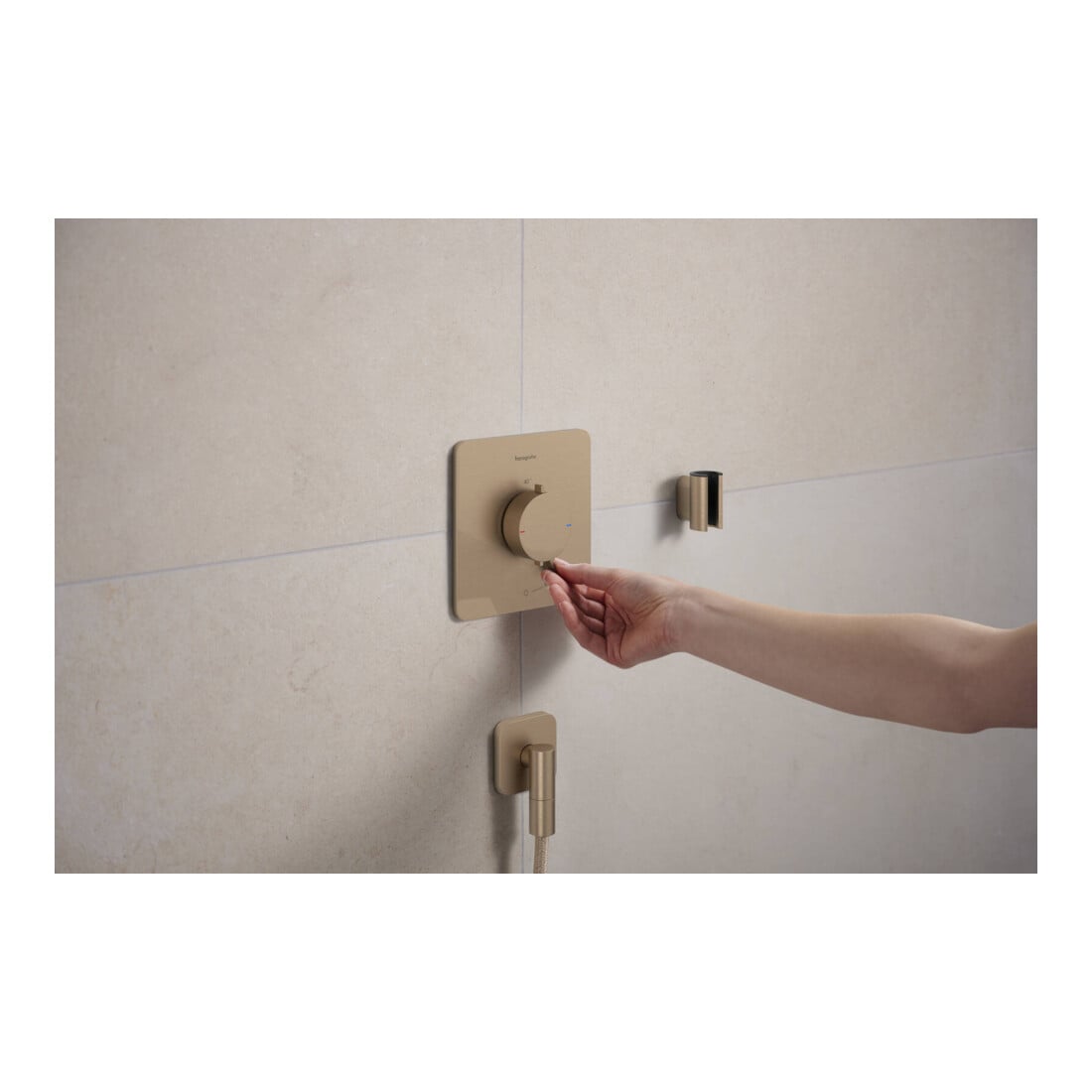 hansgrohe Thermostat Ecostat Comfort Q encastré, 1 sortie, 25,9 l/min, bronze brossé