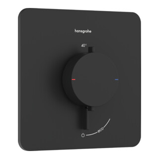 hansgrohe Thermostat Ecostat Comfort Q encastré, 1 sortie, 25,9 l/min, noir mat