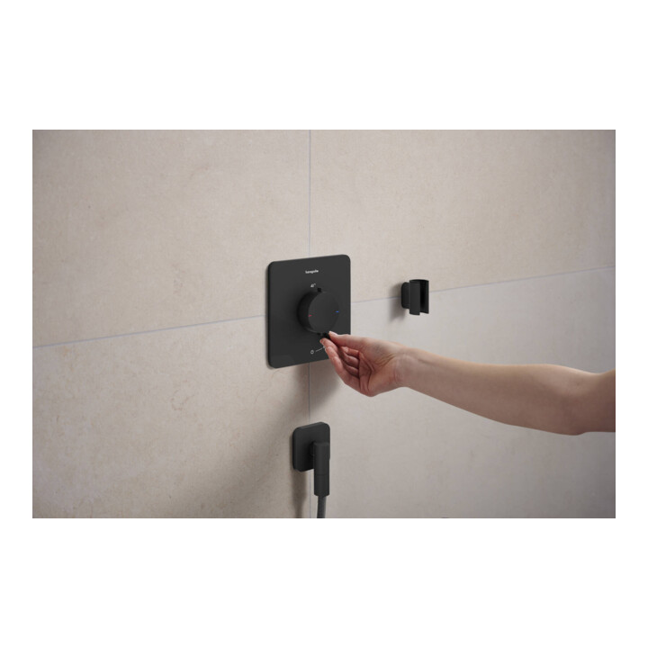 hansgrohe Thermostat Ecostat Comfort Q encastré, 1 sortie, 25,9 l/min, noir mat