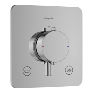 hansgrohe Thermostat Ecostat Comfort Q encastré, 2 sorties, 23 l/min, chromé, EN 1717