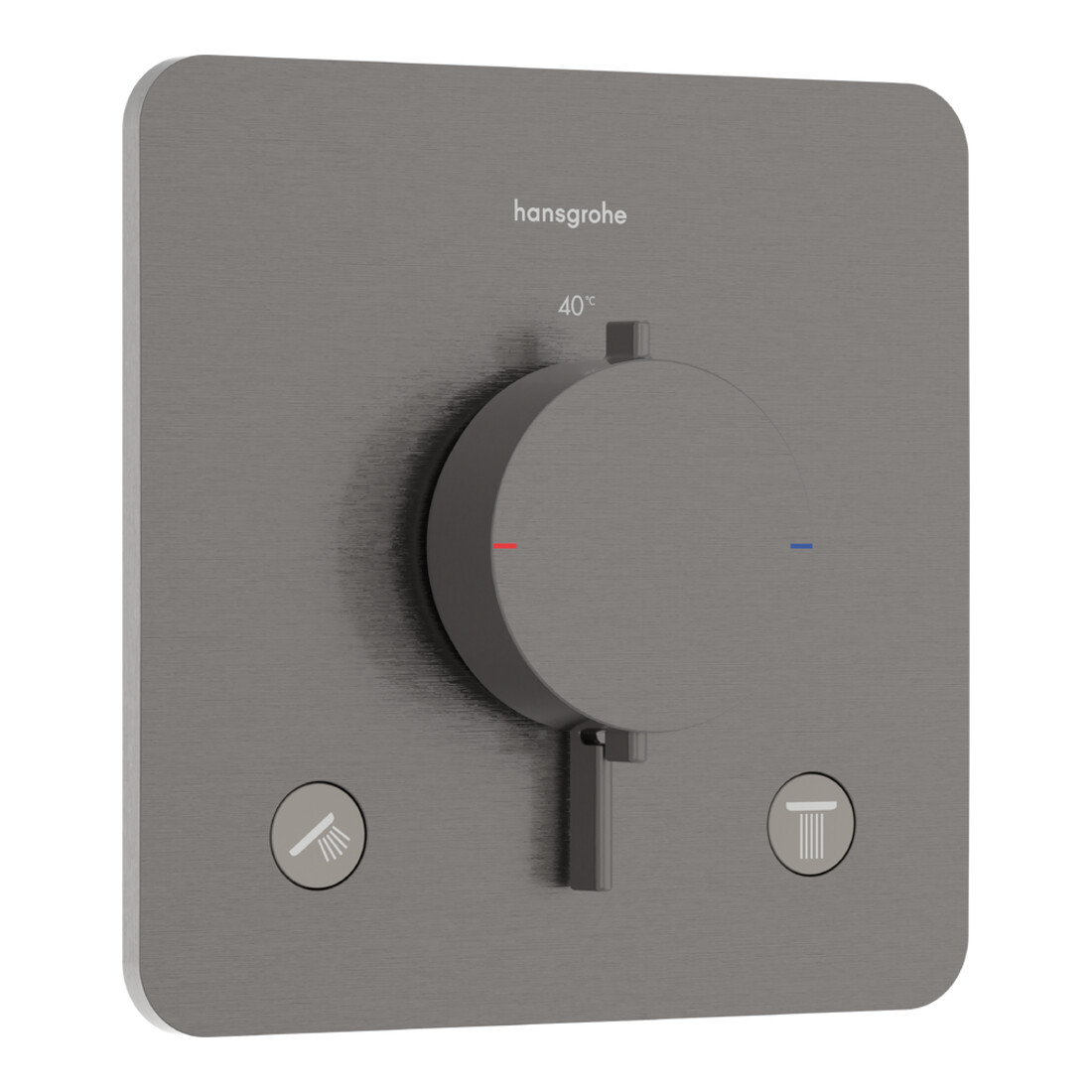 hansgrohe Thermostat Ecostat Comfort Q encastré, 2 sorties, 24 l/min, bleu brossé